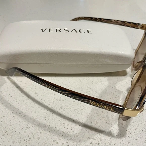 Versace Brown and Gold Sunglasses - Picture 15 of 16
